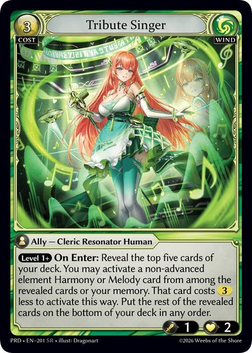 Image for Tribute Singer (201) (.asphodel/paradise) (PRD) - Grand Archive TCG