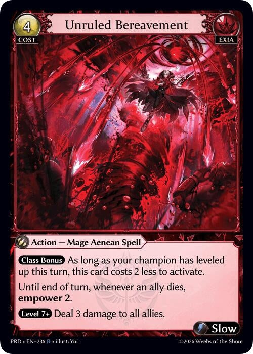 Image for Unruled Bereavement (236) (.asphodel/paradise) (PRD) - Grand Archive TCG