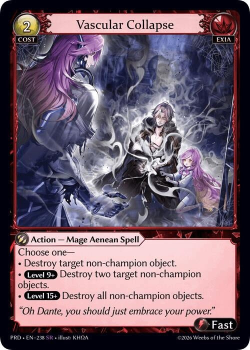 Image for Vascular Collapse (238) (.asphodel/paradise) (PRD) - Grand Archive TCG