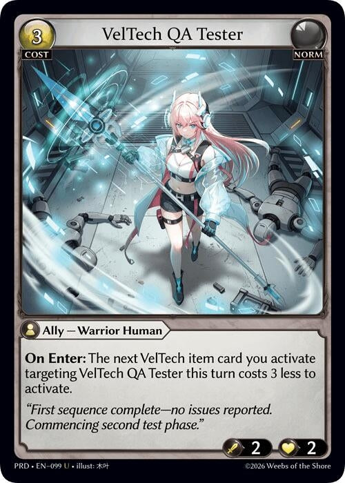 Image for VelTech QA Tester (099) (.asphodel/paradise) (PRD) - Grand Archive TCG