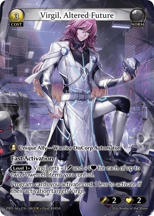 Image for Virgil, Altered Future (UR) (100) (.asphodel/paradise) (PRD) - Grand Archive TCG