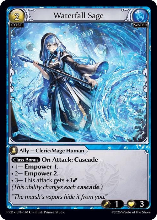 Image for Waterfall Sage (170) (.asphodel/paradise) (PRD) - Grand Archive TCG