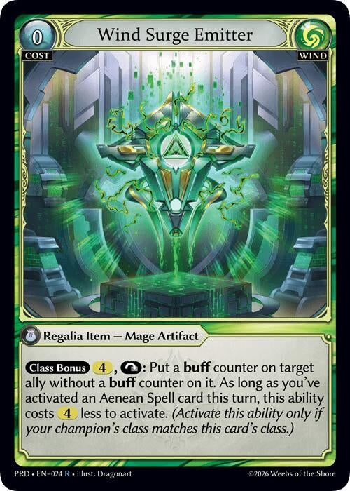 Image for Wind Surge Emitter (024) (.asphodel/paradise) (PRD) - Grand Archive TCG