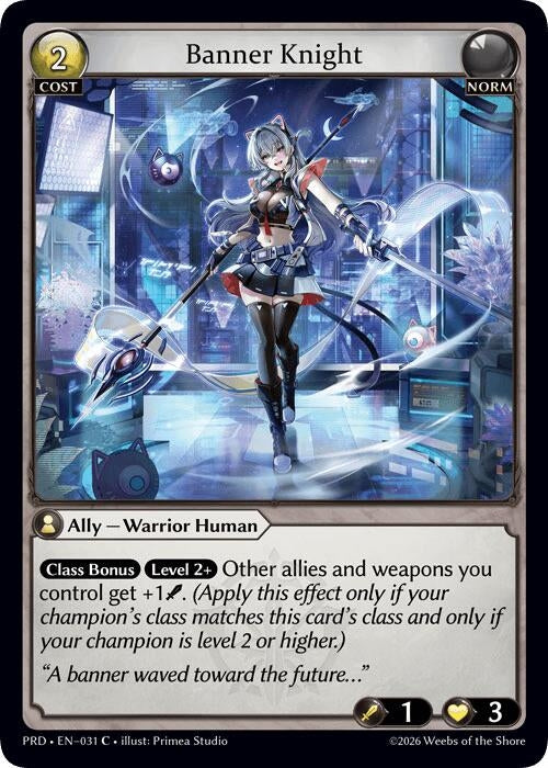 Image for Banner Knight (Interference Curio Foil) (031) (.asphodel/paradise) (PRD) - Grand Archive TCG