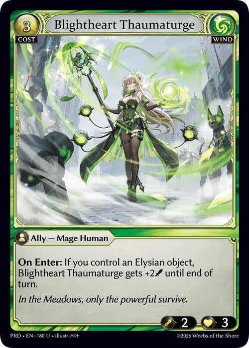 Image for Blightheart Thaumaturge (Interference Curio Foil) (180) (.asphodel/paradise) (PRD) - Grand Archive TCG