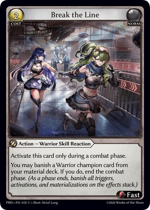 Image for Break the Line (Interference Curio Foil) (035) (.asphodel/paradise) (PRD) - Grand Archive TCG
