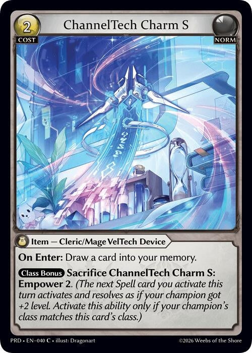 Image for ChannelTech Charm S (Interference Curio Foil) (040) (.asphodel/paradise) (PRD) - Grand Archive TCG