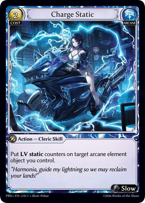 Image for Charge Static (Interference Curio Foil) (210) (.asphodel/paradise) (PRD) - Grand Archive TCG