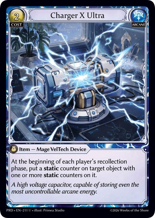 Image for Charger X Ultra (Interference Curio Foil) (211) (.asphodel/paradise) (PRD) - Grand Archive TCG