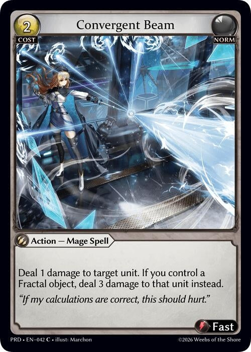 Image for Convergent Beam (Interference Curio Foil) (042) (.asphodel/paradise) (PRD) - Grand Archive TCG