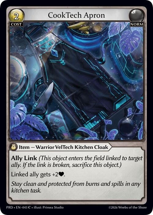 Image for CookTech Apron (Interference Curio Foil) (043) (.asphodel/paradise) (PRD) - Grand Archive TCG