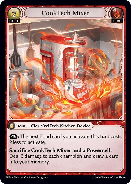 Image for CookTech Mixer (Interference Curio Foil) (110) (.asphodel/paradise) (PRD) - Grand Archive TCG