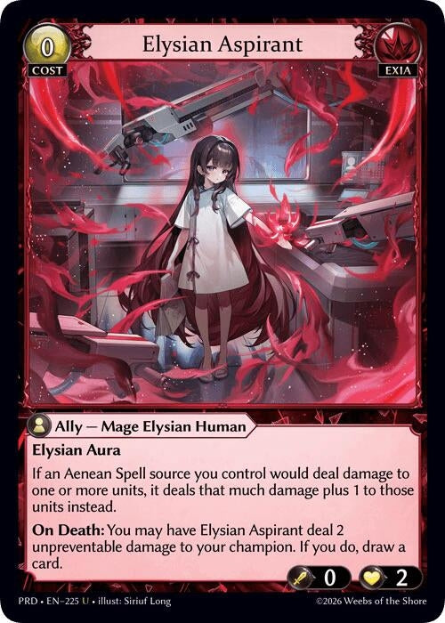 Image for Elysian Aspirant (Interference Curio Foil) (225) (.asphodel/paradise) (PRD) - Grand Archive TCG