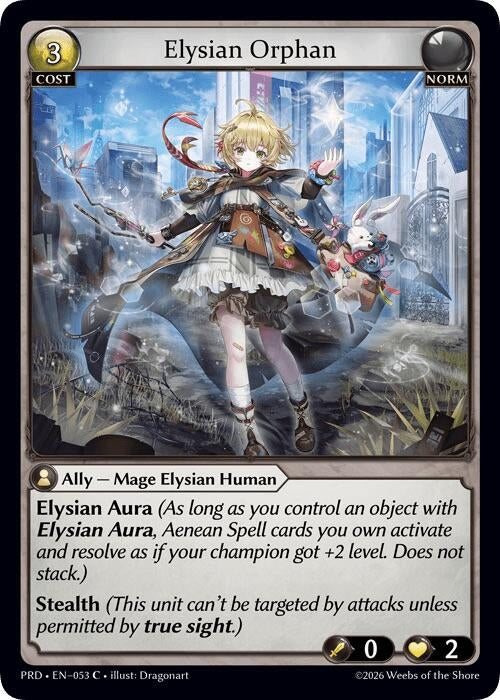 Image for Elysian Orphan (Interference Curio Foil) (053) (.asphodel/paradise) (PRD) - Grand Archive TCG