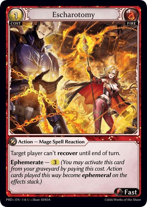 Image for Escharotomy (Interference Curio Foil) (114) (.asphodel/paradise) (PRD) - Grand Archive TCG