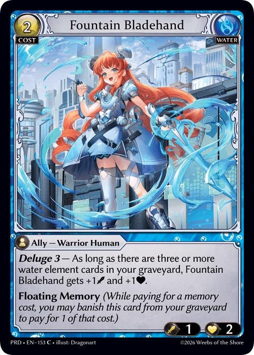 Image for Fountain Bladehand (Interference Curio Foil) (153) (.asphodel/paradise) (PRD) - Grand Archive TCG