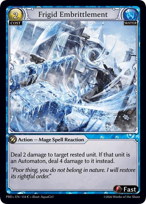 Image for Frigid Embrittlement (Interference Curio Foil) (154) (.asphodel/paradise) (PRD) - Grand Archive TCG