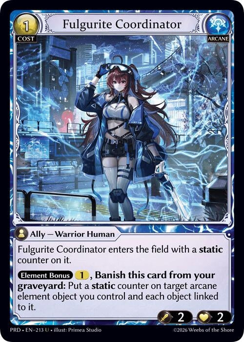 Image for Fulgurite Coordinator (Interference Curio Foil) (213) (.asphodel/paradise) (PRD) - Grand Archive TCG