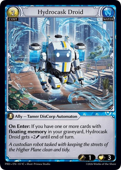 Image for Hydrocask Droid (Interference Curio Foil) (157) (.asphodel/paradise) (PRD) - Grand Archive TCG