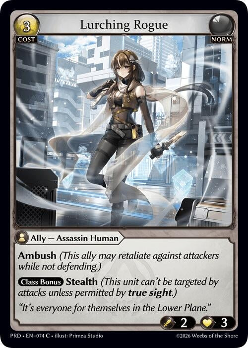 Image for Lurching Rogue (Interference Curio Foil) (074) (.asphodel/paradise) (PRD) - Grand Archive TCG