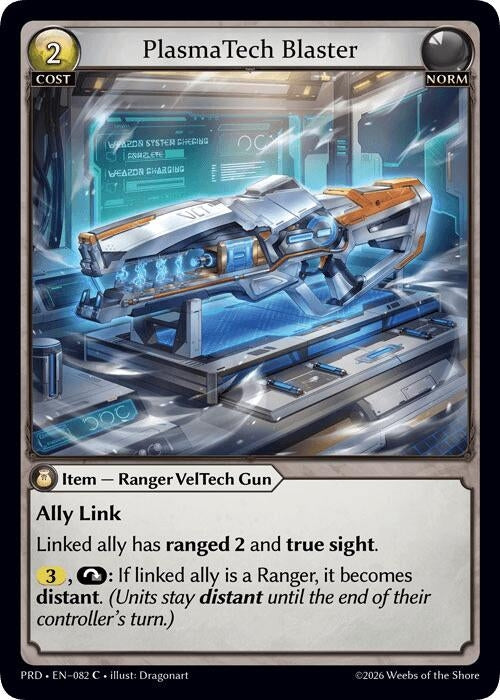 Image for PlasmaTech Blaster (Interference Curio Foil) (082) (.asphodel/paradise) (PRD) - Grand Archive TCG