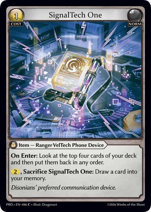 Image for SignalTech One (Interference Curio Foil) (086) (.asphodel/paradise) (PRD) - Grand Archive TCG