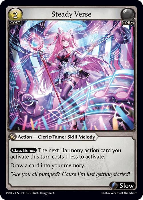 Image for Steady Verse (Interference Curio Foil) (091) (.asphodel/paradise) (PRD) - Grand Archive TCG