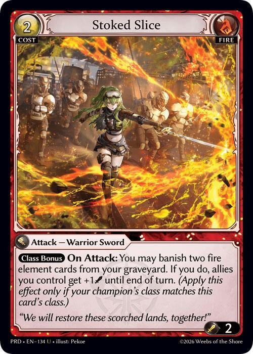 Image for Stoked Slice (Interference Curio Foil) (134) (.asphodel/paradise) (PRD) - Grand Archive TCG