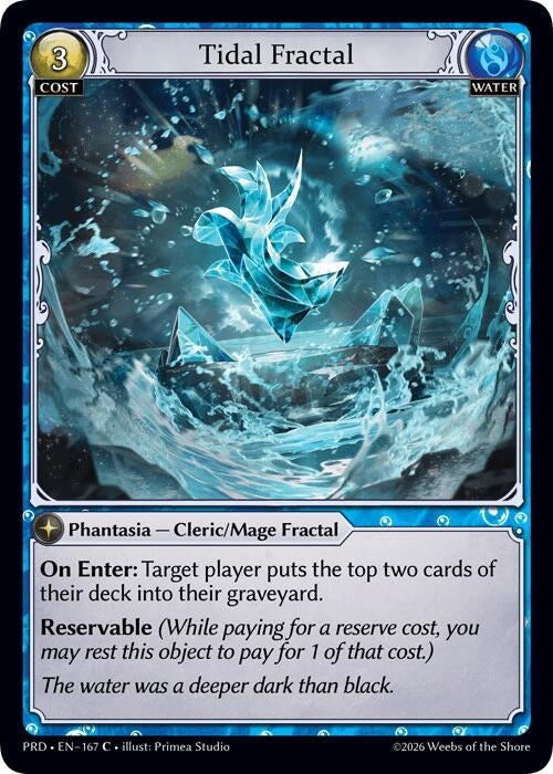 Image for Tidal Fractal (Interference Curio Foil) (167) (.asphodel/paradise) (PRD) - Grand Archive TCG