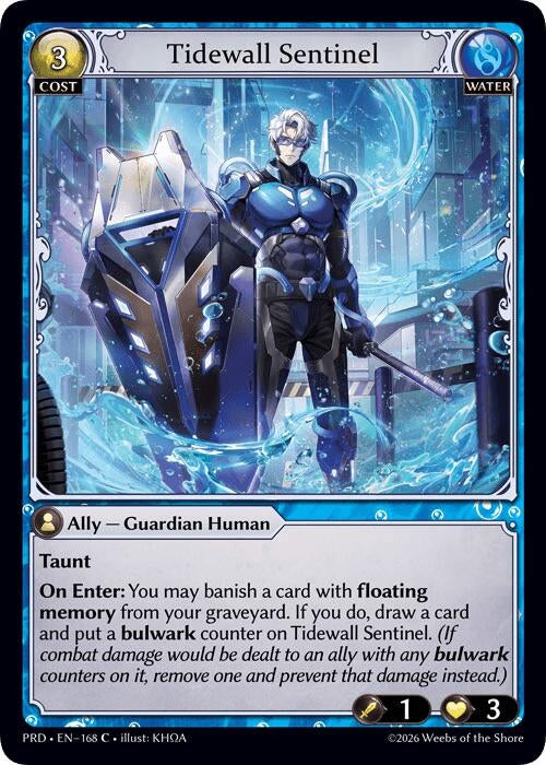 Image for Tidewall Sentinel (Interference Curio Foil) (168) (.asphodel/paradise) (PRD) - Grand Archive TCG