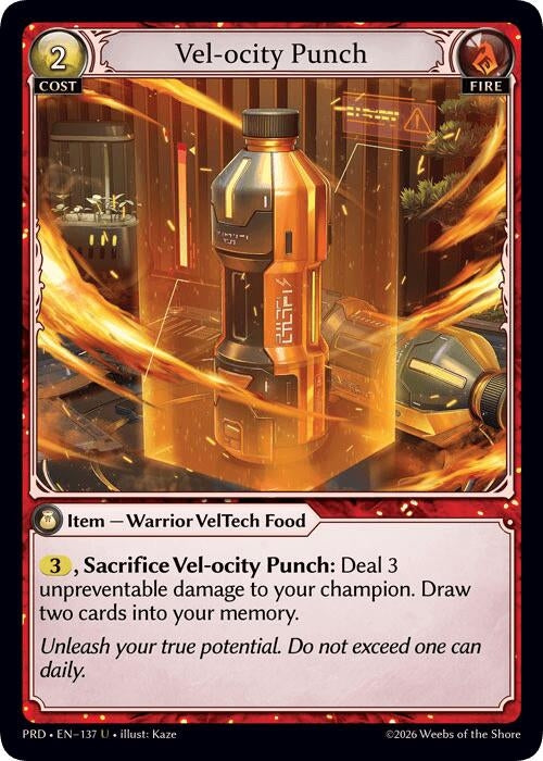 Image for Vel-ocity Punch (Interference Curio Foil) (137) (.asphodel/paradise) (PRD) - Grand Archive TCG