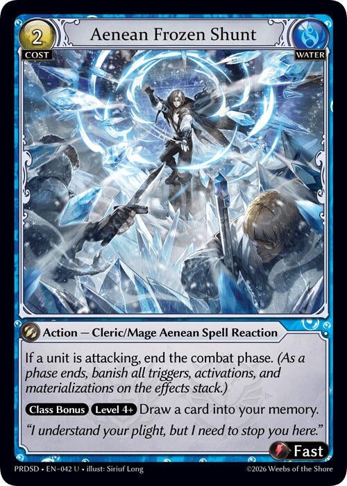 Image for Aenean Frozen Shunt (042) (.asphodel/paradise Starter Decks) (PRDSD) - Grand Archive TCG
