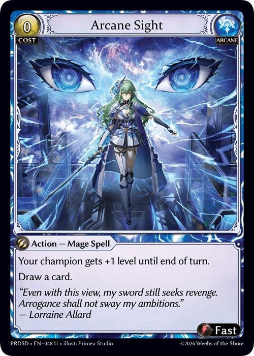 Image for Arcane Sight (048) (.asphodel/paradise Starter Decks) (PRDSD) - Grand Archive TCG