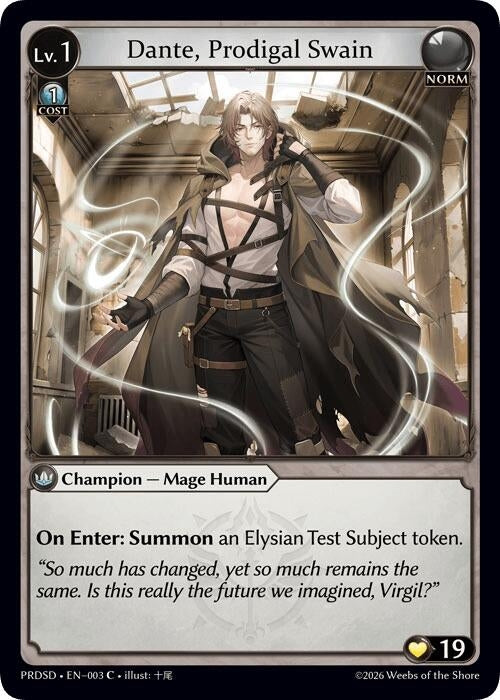 Image for Dante, Prodigal Swain (003) (.asphodel/paradise Starter Decks) (PRDSD) - Grand Archive TCG