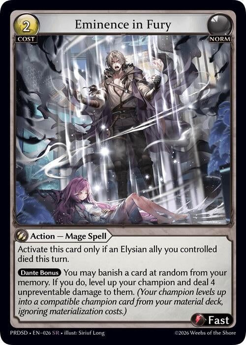 Image for Eminence in Fury (026) (.asphodel/paradise Starter Decks) (PRDSD) - Grand Archive TCG