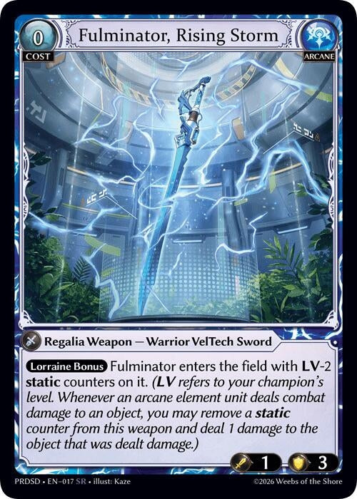 Image for Fulminator, Rising Storm (017) (.asphodel/paradise Starter Decks) (PRDSD) - Grand Archive TCG