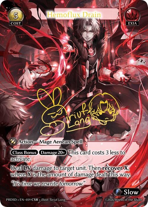 Image for Hemoflux Drain (CSR) (059) (.asphodel/paradise Starter Decks) (PRDSD) - Grand Archive TCG