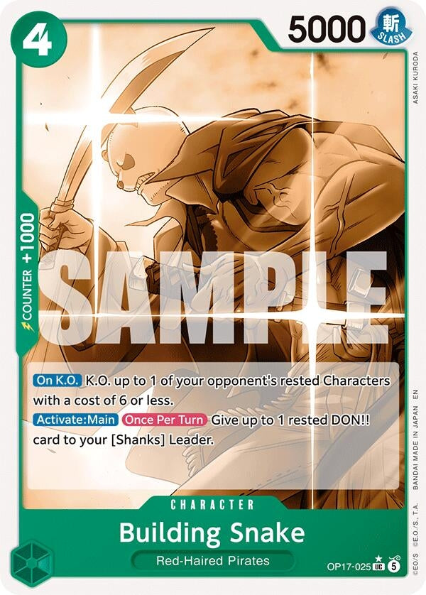 Building Snake (Pandaman Art) (OP17-025) (The World's Strongest Warriors)
