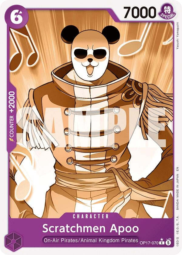 Scratchmen Apoo (Pandaman Art) (OP17-070) (The World's Strongest Warriors)