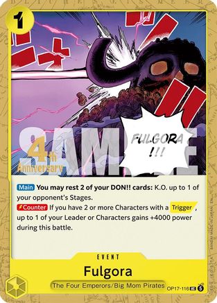 Fulgora (OP17-116) (The World's Strongest Warriors Release Event Cards) (OP17 RE)