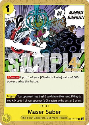 Maser Saber (OP17-117) (The World's Strongest Warriors Release Event Cards) (OP17 RE)