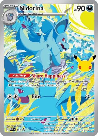 Nidorina (30th Celebration) (101) [ME Mega Evolution Promo] Holofoil - Promo (Sealed)