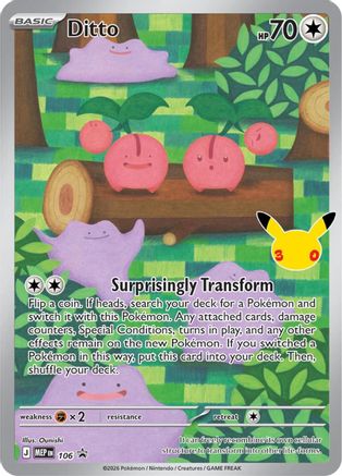 Ditto (30th Celebration) (106) [ME Mega Evolution Promo] Holofoil - Promo