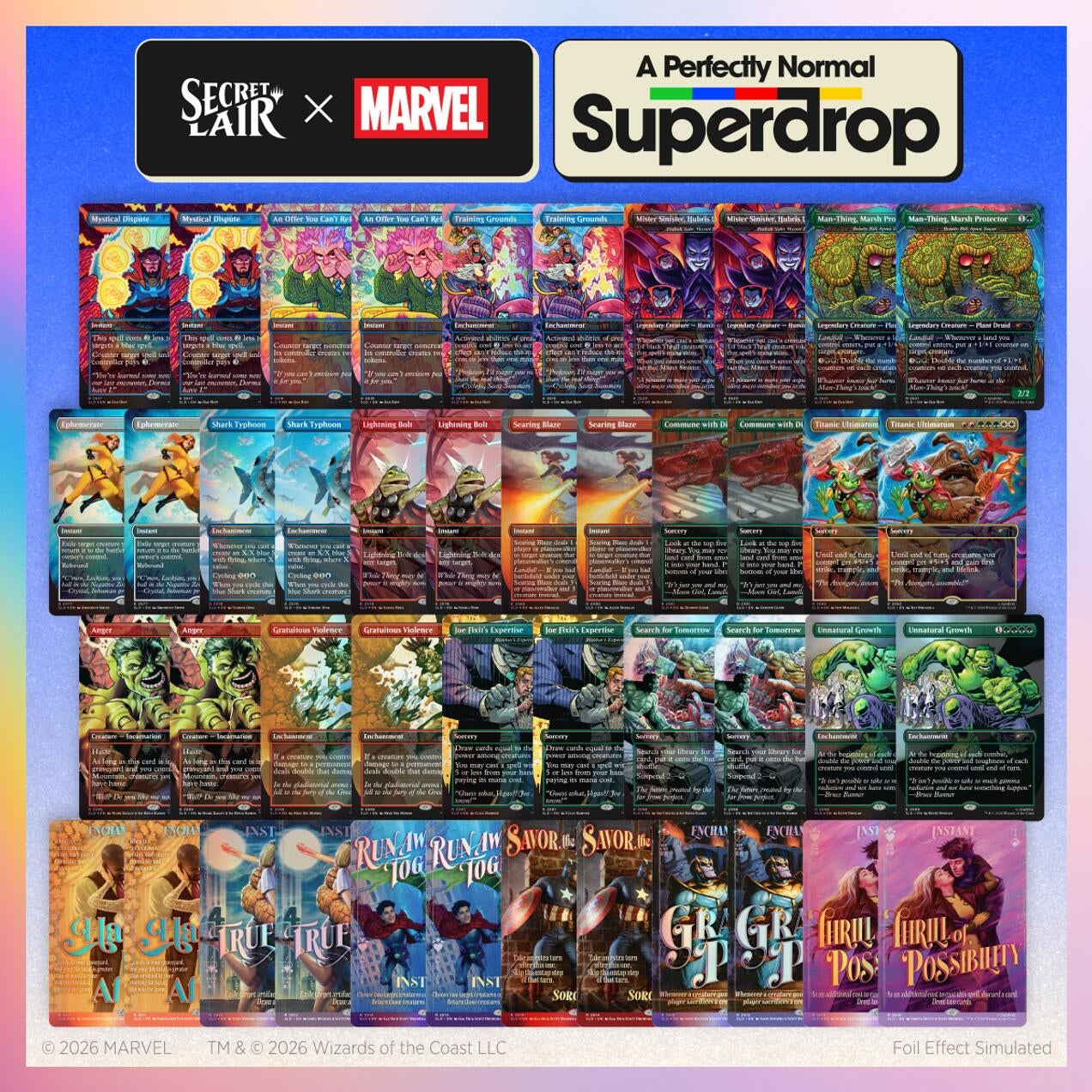 Image for Secret Lair: A Perfectly Normal Superdrop: A Perfectly Normal Marvel Bundle - Magic: The Gathering
