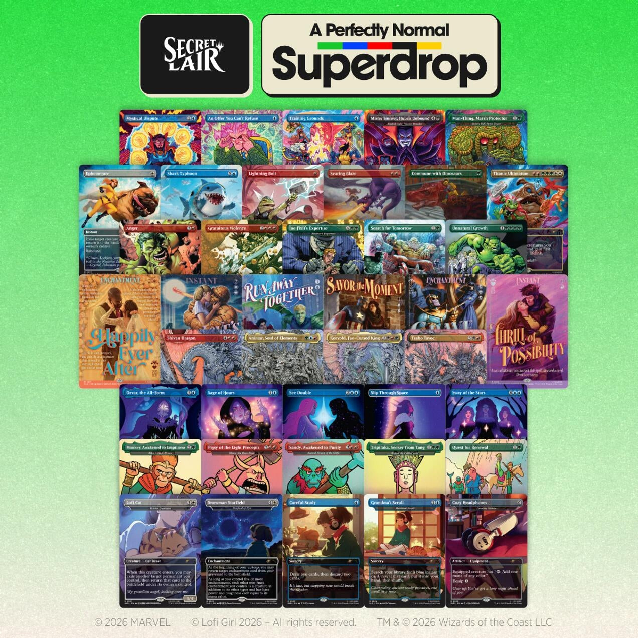Image for Secret Lair: A Perfectly Normal Superdrop: A Completely Ordinary Non-Foil Bundle - Magic: The Gathering