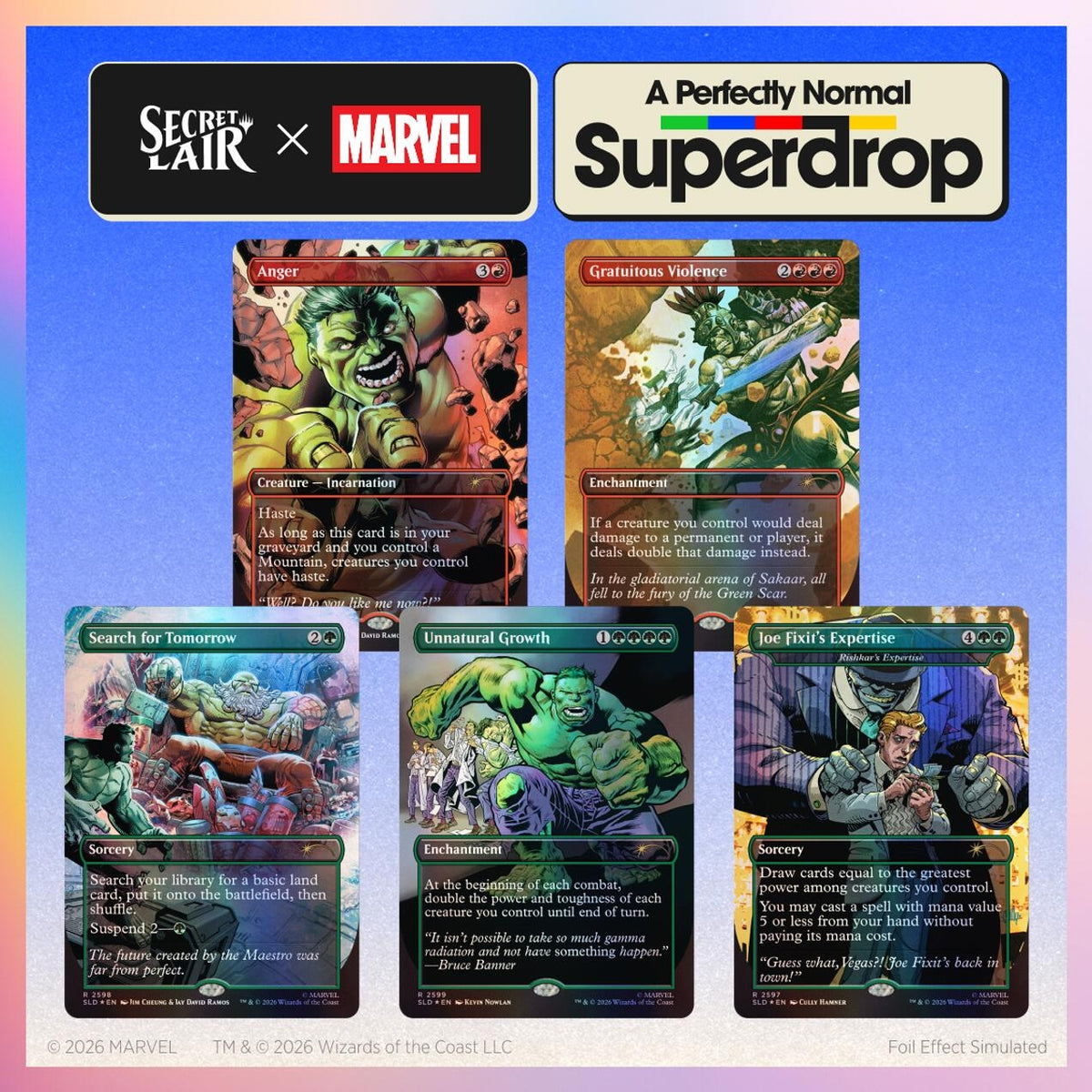 Image for Secret Lair Drop: Secret Lair x Marvel: Hulk SMASH! - Traditional Foil Edition - Magic: The Gathering