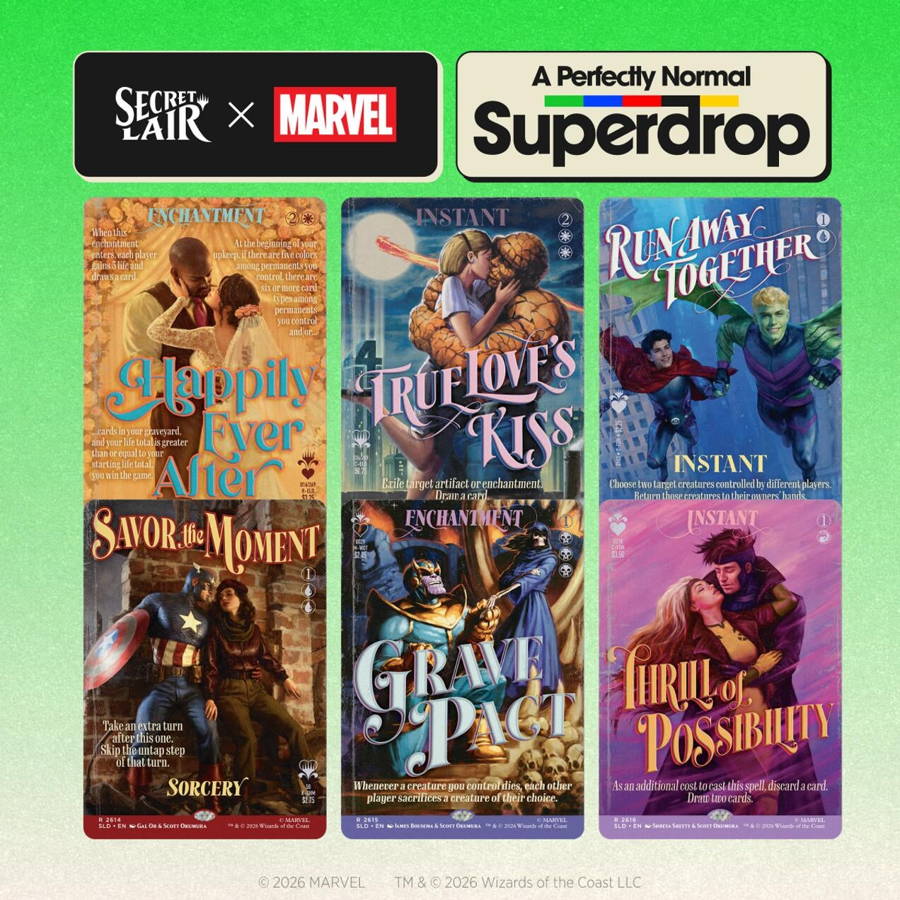 Image for Secret Lair Drop: Secret Lair x Marvel: True Believers in Love - Non-Foil Edition - Magic: The Gathering