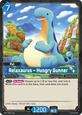 Relaxaurus - Hungry Gunner (EBP01-026) - BP01 Dawn of Palpagos Foil