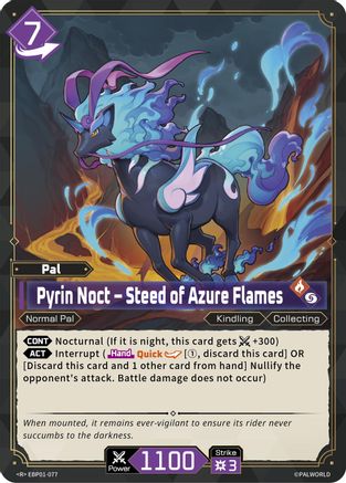 Pyrin Noct - Steed of Azure Flames (EBP01-077) - BP01 Dawn of Palpagos Foil