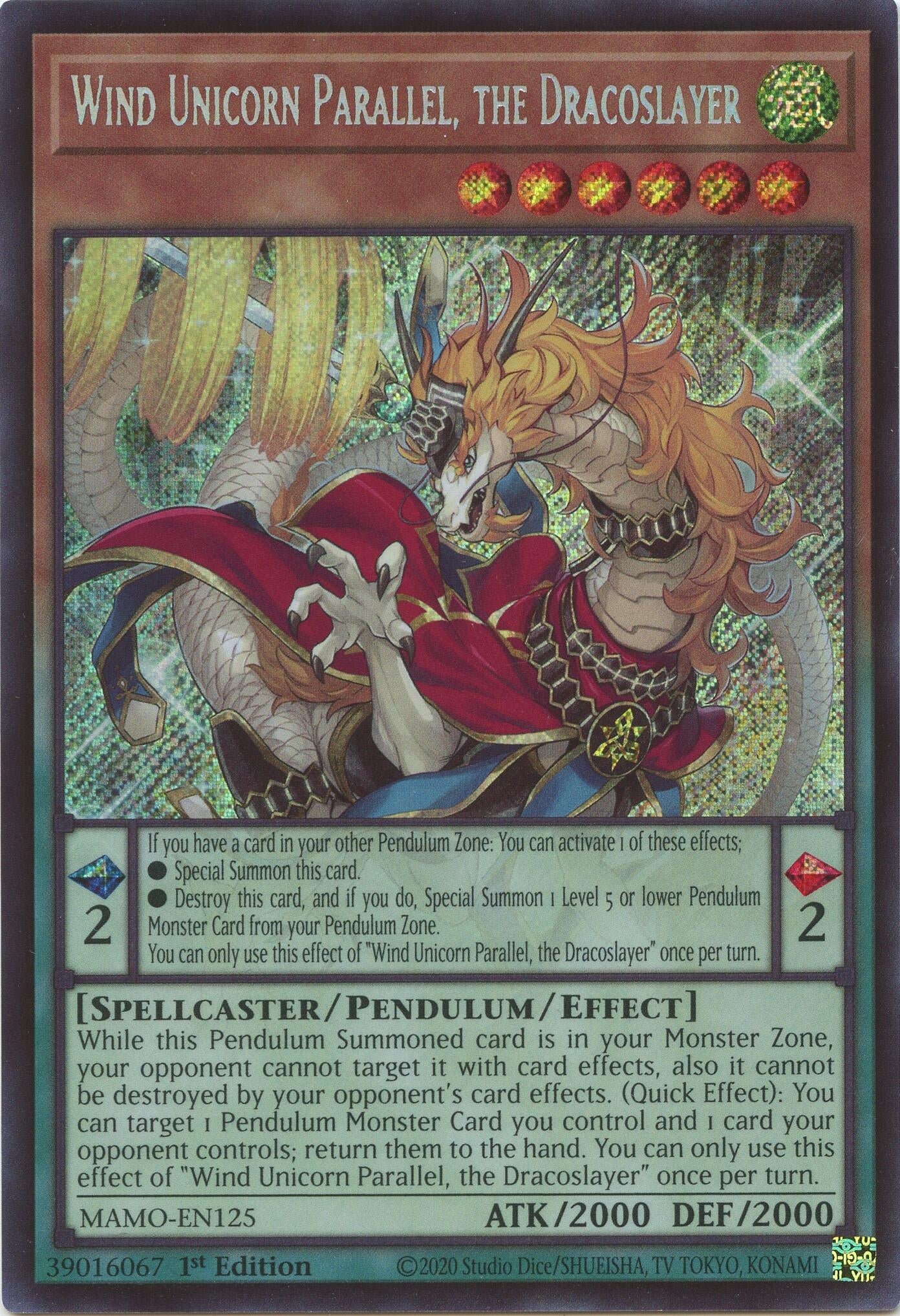Wind Unicorn Parallel, the Dracoslayer (MAMO-EN125) (Magnificent Monsters)
